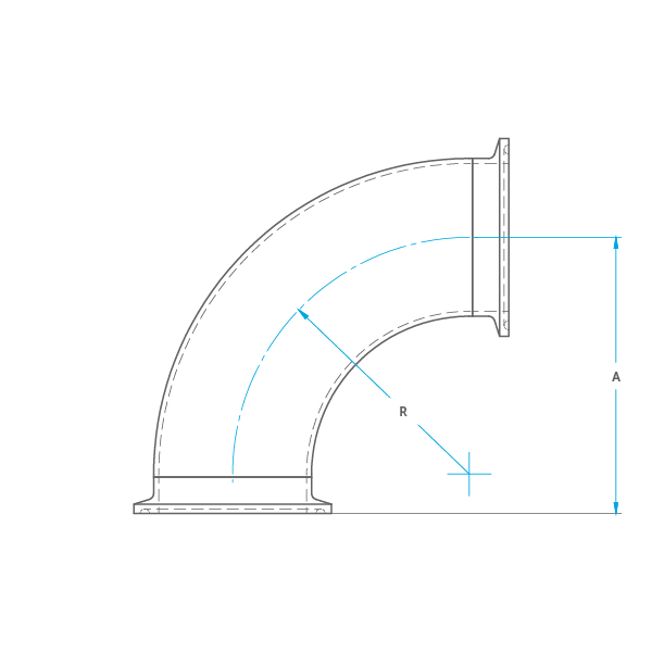 90° 2CMP Bend Drawing